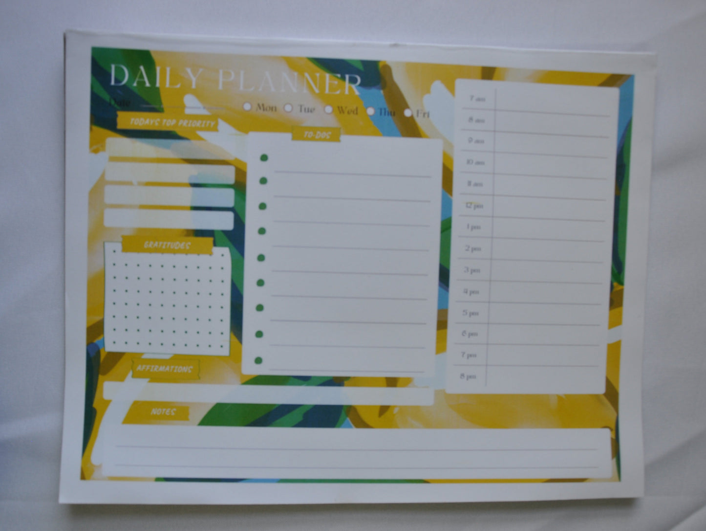 Lemon Daily Planner Sheets